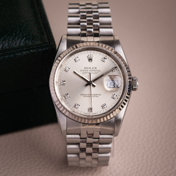 Rolex Datejust 16234 Silver & Diamond